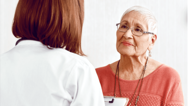 Rose, an 80-year-old woman, meets with an HCP